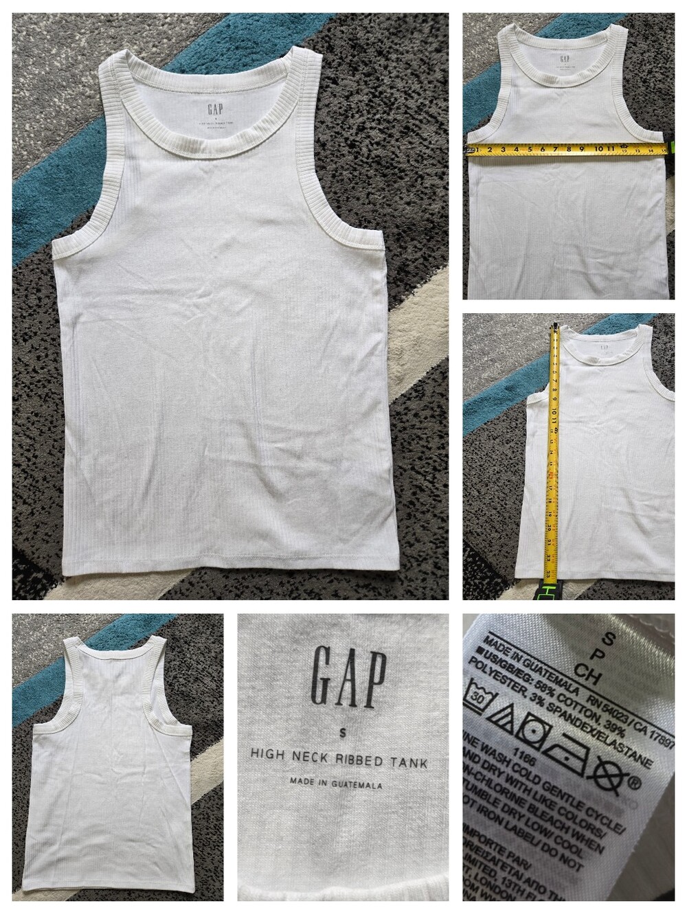 Gap High Neck Ribbed Tank,  S, EUC